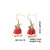 1 Pair Casual Cute Sweet Christmas Tree Santa Claus Christmas Socks Plating 304 Stainless Steel K Gold Plated Drop Earrings