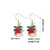 1 Pair Casual Cute Sweet Christmas Tree Santa Claus Christmas Socks Plating 304 Stainless Steel K Gold Plated Drop Earrings