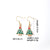 1 Pair Casual Cute Sweet Christmas Tree Santa Claus Christmas Socks Plating 304 Stainless Steel K Gold Plated Drop Earrings