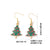 1 Pair Casual Cute Sweet Christmas Tree Santa Claus Christmas Socks Plating 304 Stainless Steel K Gold Plated Drop Earrings