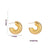 1 Pair Casual Elegant Lady C Shape Geometric Plating Stainless Steel 18k Gold Plated Ear Studs