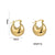 1 Pair Casual Elegant Lady C Shape Geometric Plating Stainless Steel 18k Gold Plated Ear Studs