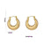 1 Pair Casual Elegant Lady C Shape Geometric Plating Stainless Steel 18k Gold Plated Ear Studs