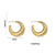 1 Pair Casual Elegant Lady C Shape Geometric Plating Stainless Steel 18k Gold Plated Ear Studs