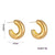 1 Pair Casual Elegant Lady C Shape Geometric Plating Stainless Steel 18k Gold Plated Ear Studs