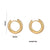 1 Pair Casual Elegant Lady C Shape Geometric Plating Stainless Steel 18k Gold Plated Ear Studs