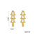 1 Pair Casual Elegant Lady C Shape Geometric Plating Stainless Steel 18k Gold Plated Ear Studs