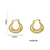 1 Pair Casual Elegant Lady C Shape Geometric Plating Stainless Steel 18k Gold Plated Ear Studs