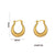 1 Pair Casual Elegant Lady C Shape Geometric Plating Stainless Steel 18k Gold Plated Ear Studs