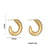 1 Pair Casual Elegant Lady C Shape Geometric Plating Stainless Steel 18k Gold Plated Ear Studs