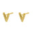 1 Pair Casual Elegant Simple Style Letter Copper Plating 18k Gold Plated Ear Studs