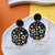 1 Pair Casual Funny Shiny Pumpkin Butterfly Skull Asymmetrical Printing Arylic Drop Earrings