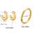 1 Pair Casual Hawaiian Vacation C Shape Plating Stainless Steel 18k Gold Plated Earrings