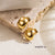 1 Pair Casual Heart Shape Solid Color Plating Stainless Steel 14k Gold Plated Ear Studs