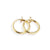 1 Pair Casual Punk Simple Style Circle Lines Polishing Plating Stainless Steel Gold Plated Hoop Earrings