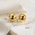 1 Pair Casual Round Solid Color Plating Stainless Steel 14k Gold Plated Ear Studs