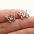 1 Pair Casual Simple Style Butterfly Umbrella Snowflake Asymmetrical Plating Hollow Out Stainless Steel Ear Studs