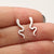 1 Pair Casual Simple Style Butterfly Umbrella Snowflake Asymmetrical Plating Hollow Out Stainless Steel Ear Studs