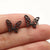 1 Pair Casual Simple Style Butterfly Umbrella Snowflake Asymmetrical Plating Hollow Out Stainless Steel Ear Studs