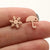 1 Pair Casual Simple Style Butterfly Umbrella Snowflake Asymmetrical Plating Hollow Out Stainless Steel Ear Studs