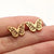 1 Pair Casual Simple Style Butterfly Umbrella Snowflake Asymmetrical Plating Hollow Out Stainless Steel Ear Studs