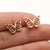 1 Pair Casual Simple Style Butterfly Umbrella Snowflake Asymmetrical Plating Hollow Out Stainless Steel Ear Studs