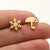 1 Pair Casual Simple Style Butterfly Umbrella Snowflake Asymmetrical Plating Hollow Out Stainless Steel Ear Studs