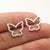 1 Pair Casual Simple Style Butterfly Umbrella Snowflake Asymmetrical Plating Hollow Out Stainless Steel Ear Studs