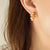 1 Pair Casual Simple Style C Shape Plating Titanium Steel 18k Gold Plated Ear Studs