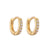 1 Pair Casual Simple Style Classic Style Round Plating Inlay Copper Zircon 18k Gold Plated Hoop Earrings