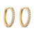 1 Pair Casual Simple Style Classic Style Round Plating Inlay Copper Zircon 18k Gold Plated Hoop Earrings