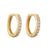 1 Pair Casual Simple Style Classic Style Round Plating Inlay Copper Zircon 18k Gold Plated Hoop Earrings