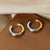 1 Pair Casual Simple Style Color Block Plating Titanium Steel 18k Gold Plated Earrings