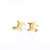 1 Pair Casual Simple Style Constellation Plating Inlay Stainless Steel Zircon 18k Gold Plated Ear Studs