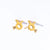 1 Pair Casual Simple Style Constellation Plating Inlay Stainless Steel Zircon 18k Gold Plated Ear Studs