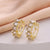 1 Pair Casual Simple Style Geometric Flower Bow Knot Plating Copper Hoop Earrings