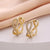 1 Pair Casual Simple Style Geometric Flower Bow Knot Plating Copper Hoop Earrings