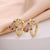 1 Pair Casual Simple Style Geometric Flower Bow Knot Plating Copper Hoop Earrings