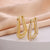 1 Pair Casual Simple Style Geometric Flower Bow Knot Plating Copper Hoop Earrings