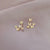 1 Pair Casual Simple Style Heart Shape Flower Butterfly Plating Inlay Copper Pearl Zircon Drop Earrings