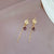 1 Pair Casual Simple Style Heart Shape Flower Butterfly Plating Inlay Copper Pearl Zircon Drop Earrings