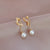 1 Pair Casual Simple Style Heart Shape Flower Butterfly Plating Inlay Copper Pearl Zircon Drop Earrings