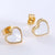 1 Pair Casual Simple Style Heart Shape Plating Inlay Stainless Steel Acrylic 18k Gold Plated Rose Gold Plated Ear Studs