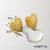 1 Pair Casual Simple Style Heart Shape Wings Plating Stainless Steel 14k Gold Plated Ear Studs