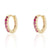 1 Pair Casual Simple Style Round Plating Inlay Copper Zircon Gold Plated Silver Plated Earrings