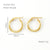 1 Pair Casual Simple Style Round Stainless Steel Plating 18k Gold Plated Hoop Earrings