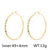 1 Pair Casual Simple Style Solid Color Stainless Steel Plating 18k Gold Plated Hoop Earrings