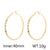 1 Pair Casual Simple Style Solid Color Stainless Steel Plating 18k Gold Plated Hoop Earrings