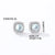 1 Pair Casual Simple Style Square Inlay Copper Zircon Ear Studs