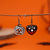 1 Pair Casual Simple Style Streetwear Pumpkin Heart Shape Spider Plating Alloy Drop Earrings